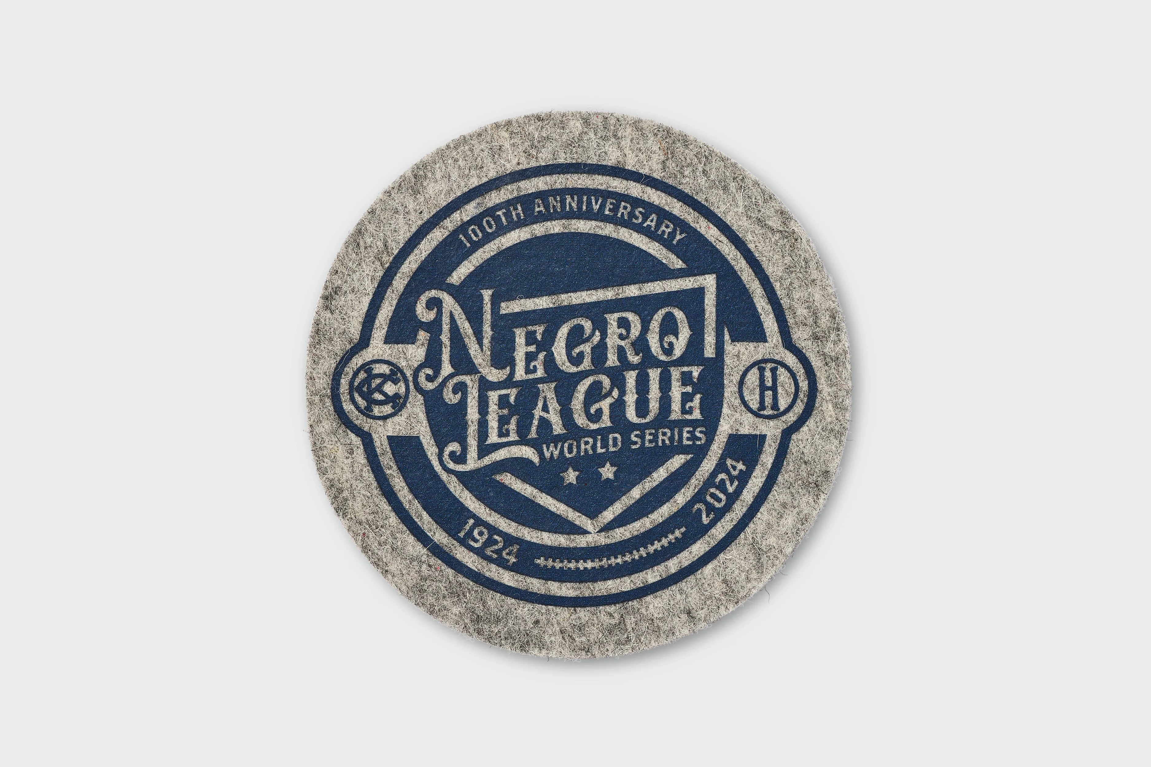 1924 Monarchs World Series Champs Wool Coaster