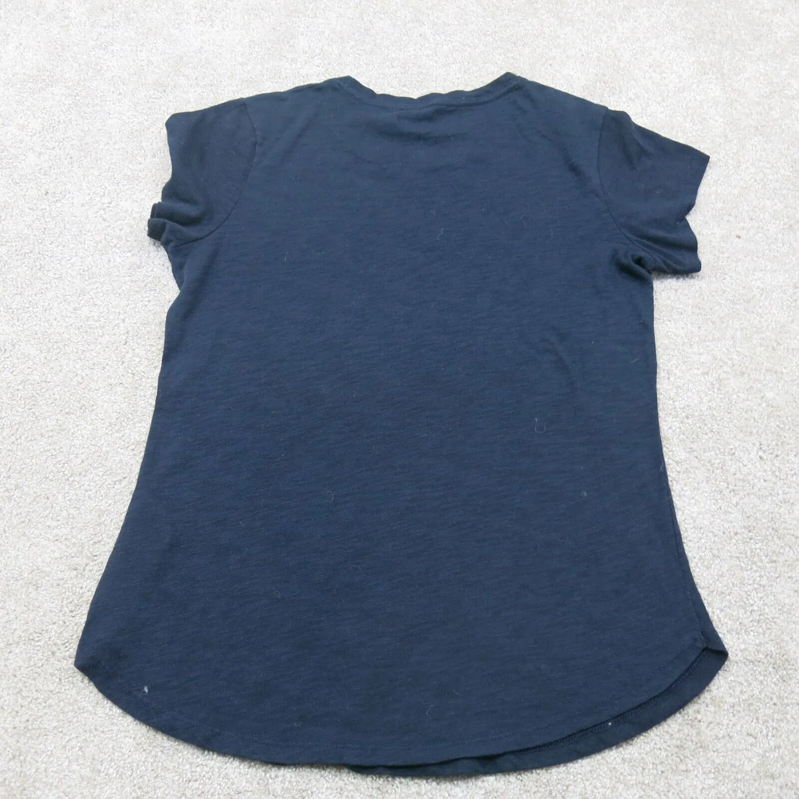 Abercrombie & Fitch Womens Crew Neck T Shirt Top Short Sleeve Navy Blue Size M