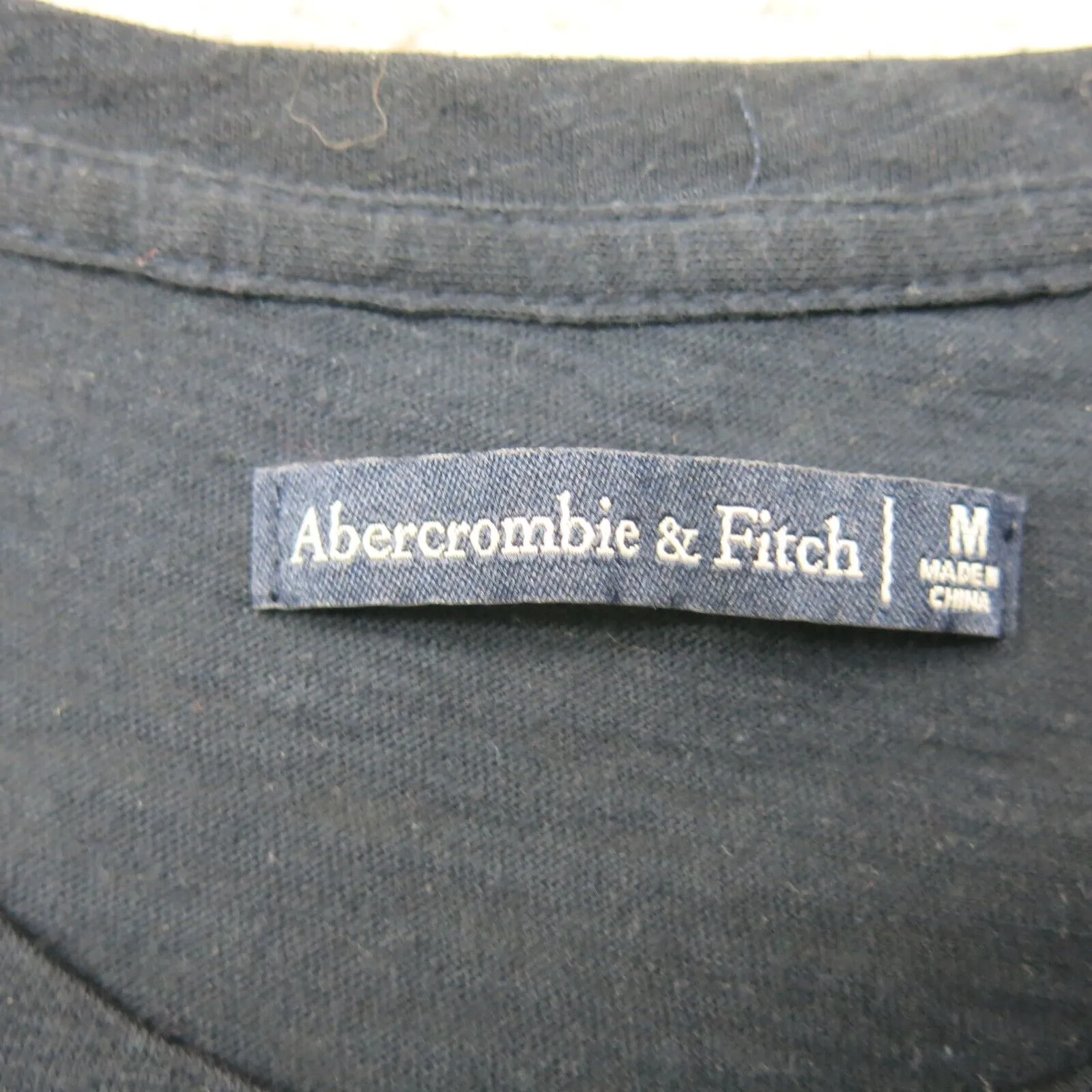 Abercrombie & Fitch Womens Crew Neck T Shirt Top Short Sleeve Navy Blue Size M