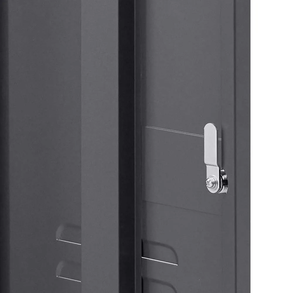 Adjustable Metal Bedside Table with Storage - ArtissIn