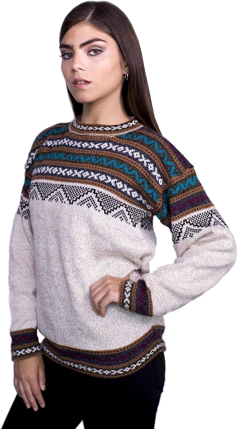 Alpaca Wool Sweater Women | Alpaca Wool Cardigan Women | Warm & Soft Alpaca Sweaters Women | Alpaka Fair Isle Sweater