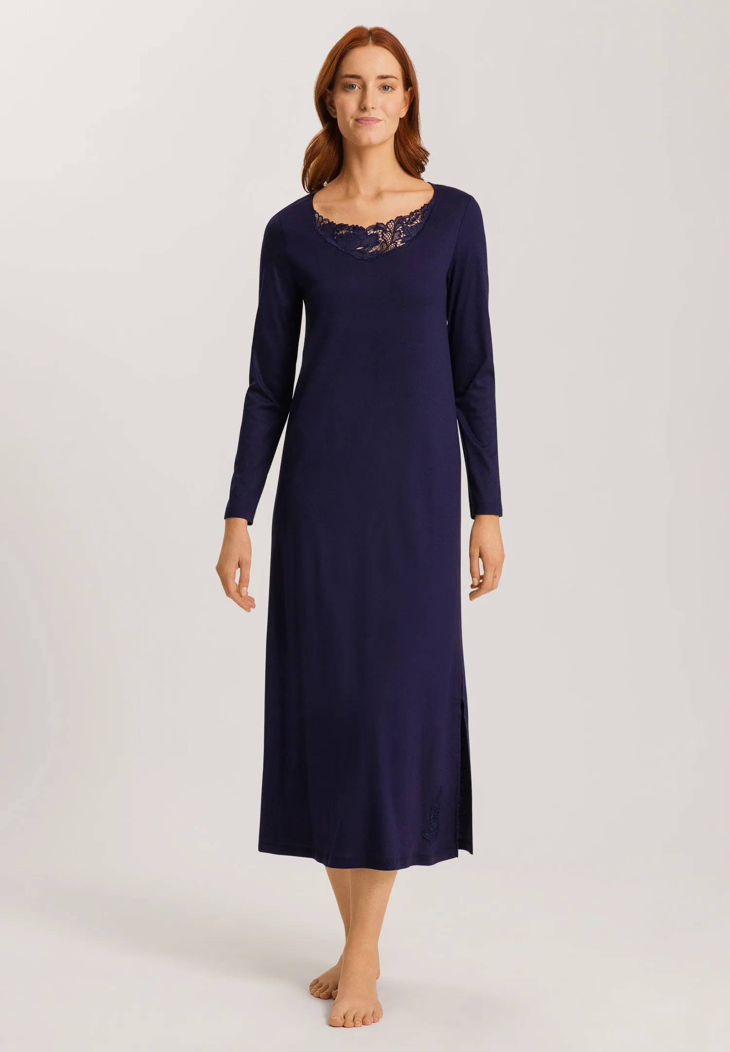 Anne Embroidered Cotton Nightgown | Evening Blue 74893-2621