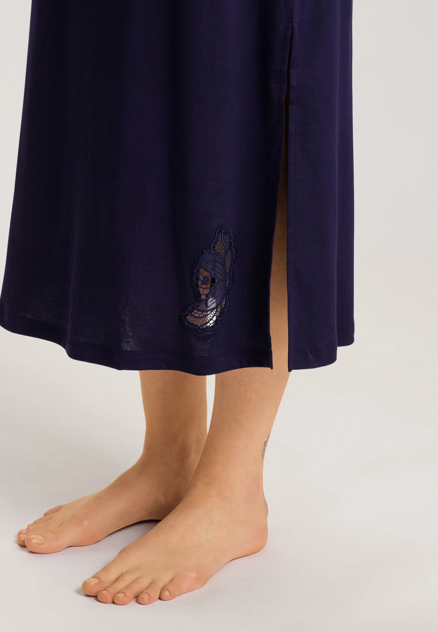 Anne Embroidered Cotton Nightgown | Evening Blue 74893-2621
