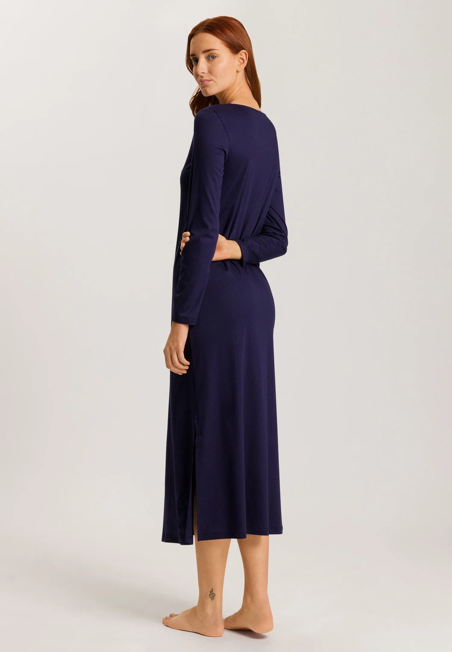 Anne Embroidered Cotton Nightgown | Evening Blue 74893-2621