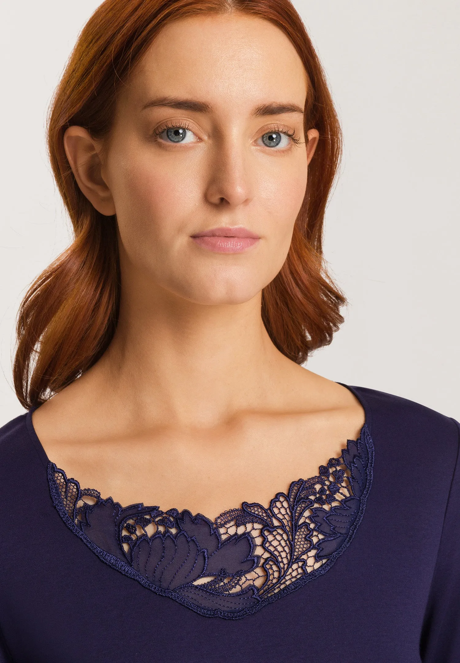 Anne Embroidered Cotton Nightgown | Evening Blue 74893-2621