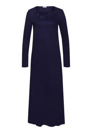 Anne Embroidered Cotton Nightgown | Evening Blue 74893-2621