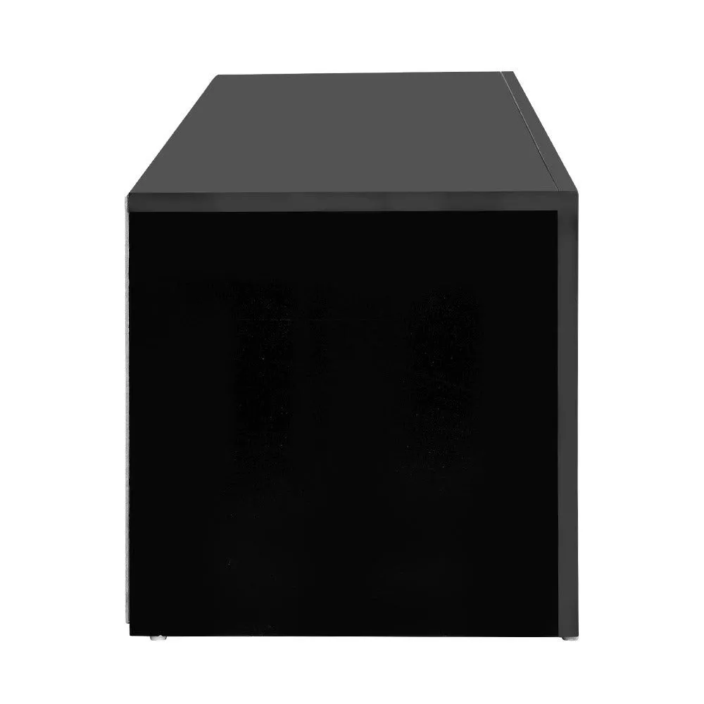 Artiss Entertainment Unit TV Cabinet LED 130cm Black Angus