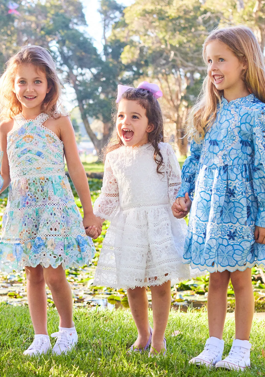 Azure Embroidered Dress