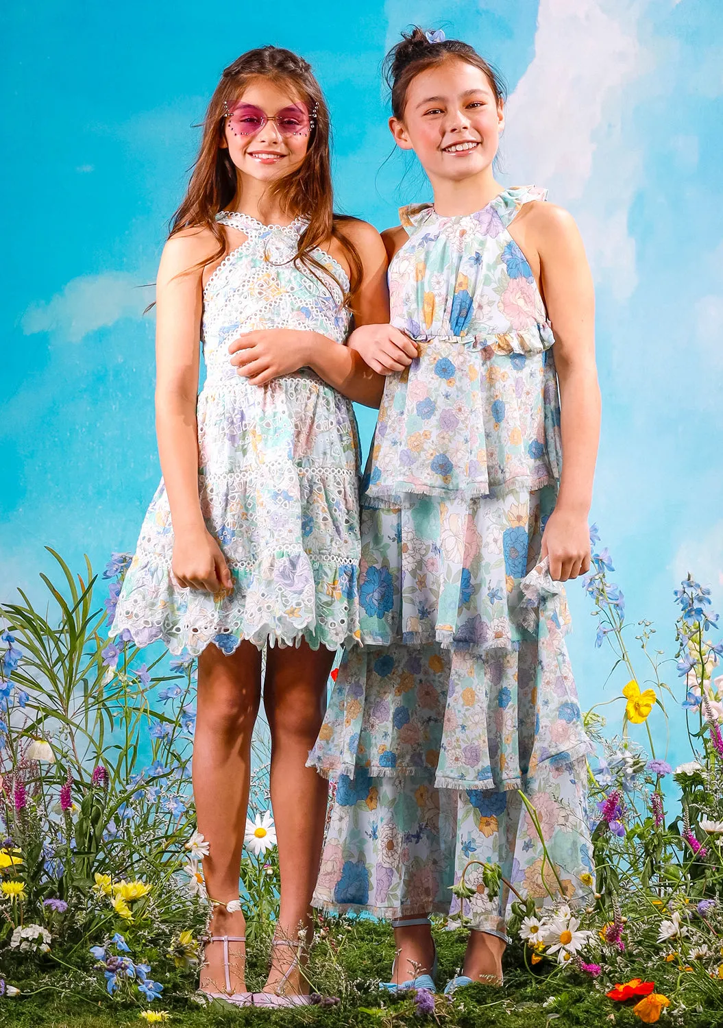 Azure Embroidered Dress