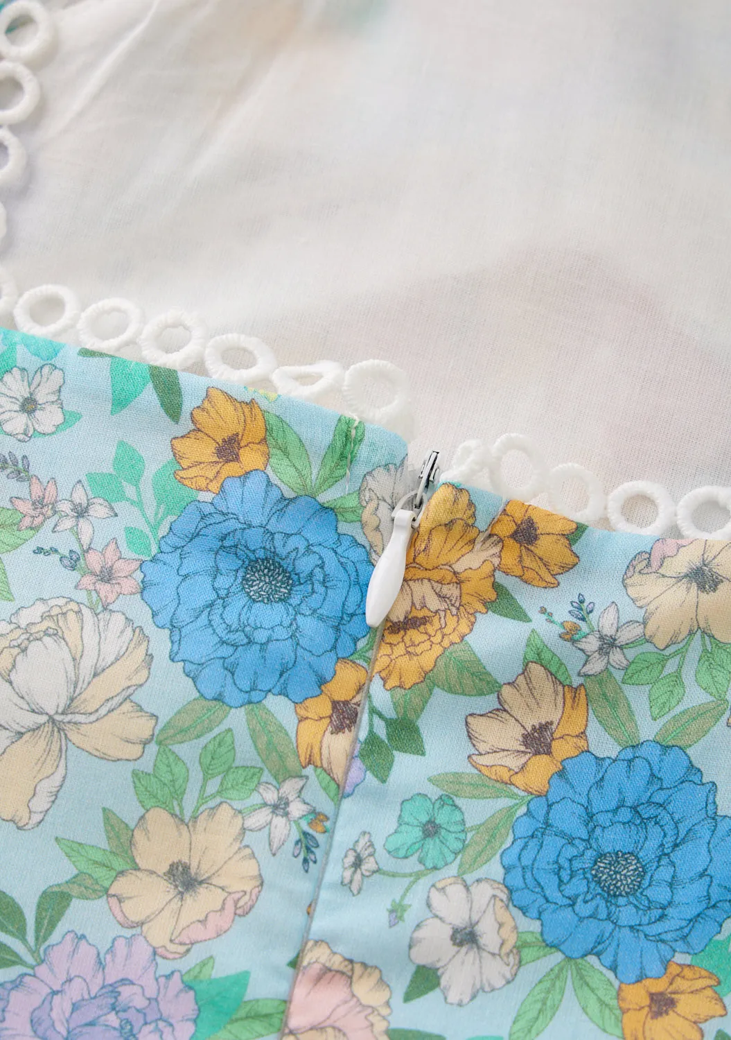 Azure Embroidered Dress