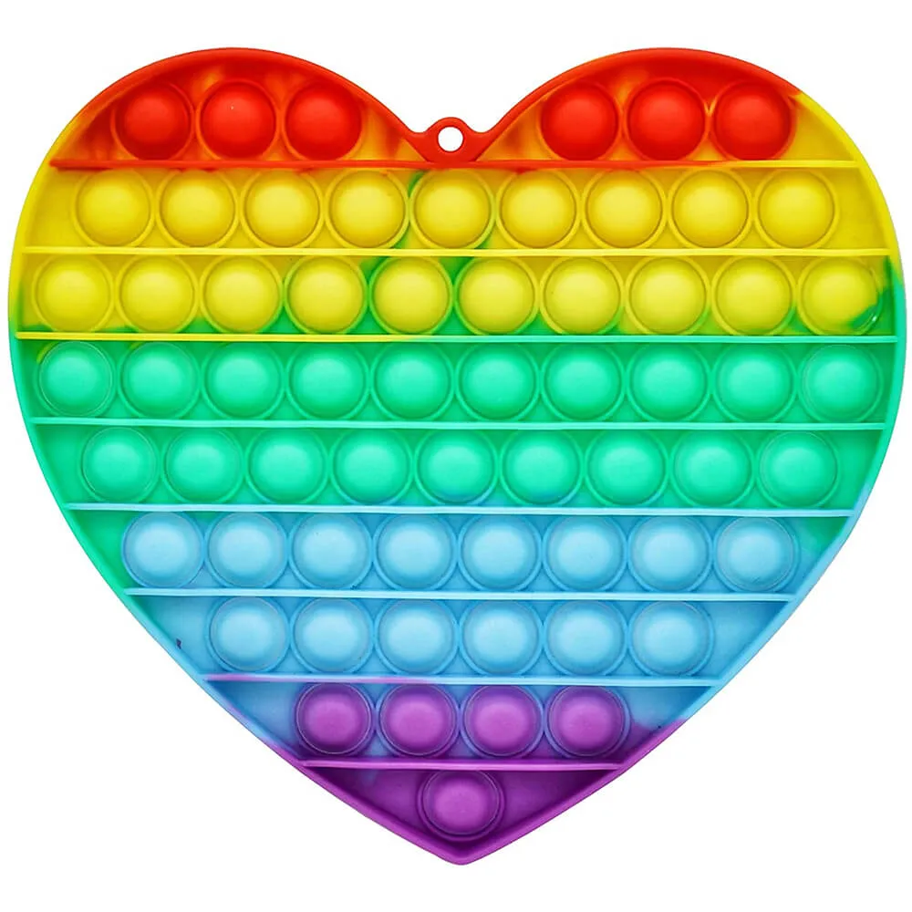 Big Rainbow Heart Pop Fidget (colors and styles may vary)