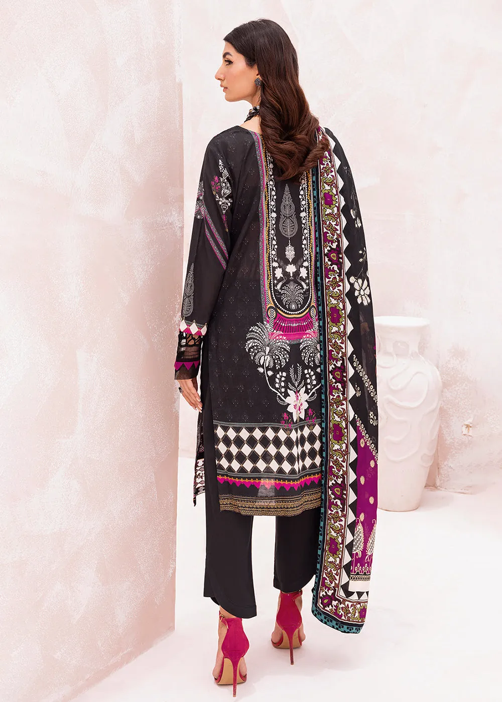 Black Pakistani Salwar Suit - Ramsha Mashaal Collection Vol 7 - #L-704