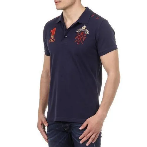 Blue M Ufford & Suffolk Polo Club Mens Polo Short Sleeves US008 NAVY BLUE