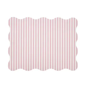 Blush Stripe Posh Die-Cut Placemats