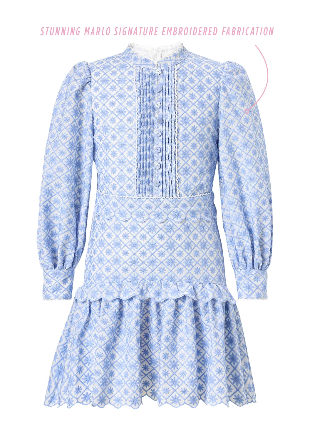 Brielle Embroidered Mini Dress