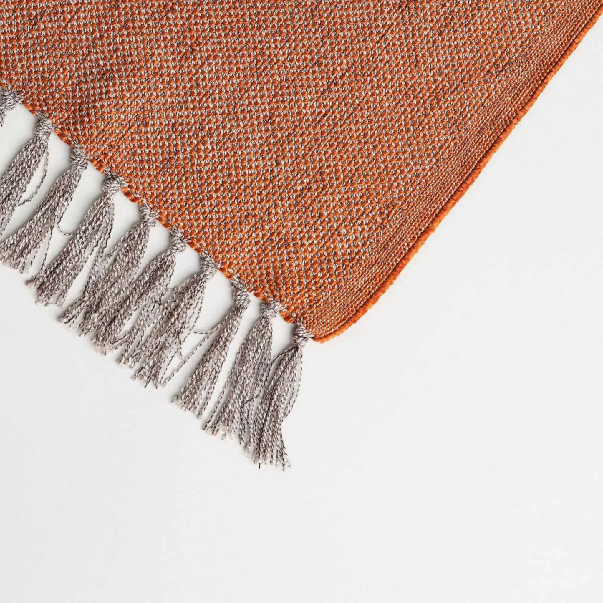 Burnt Orange Throw Blanket 58" x 70"  3.5" Tassels