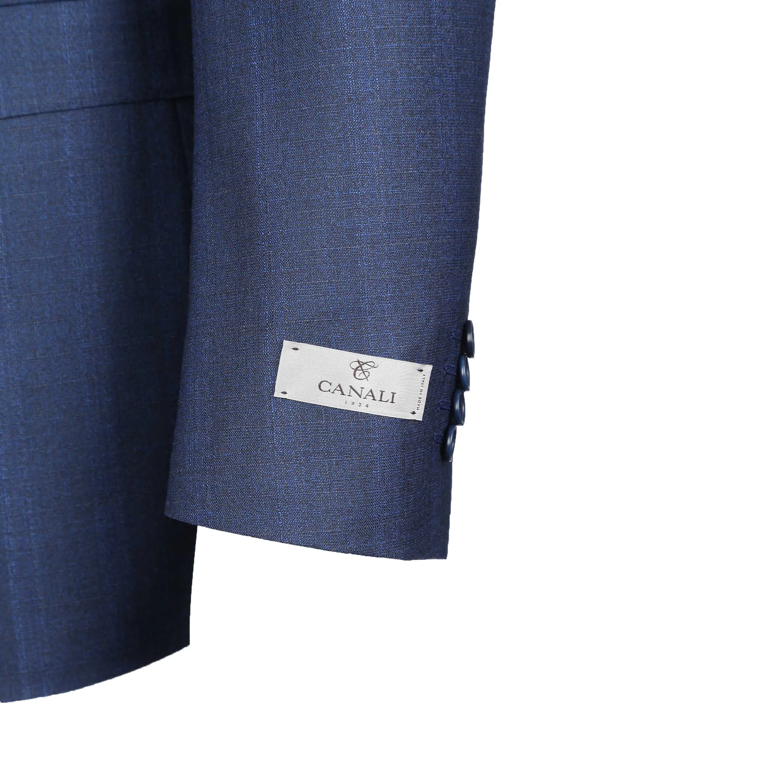 Canali Peak Lapel Milano Suit in Navy Blue