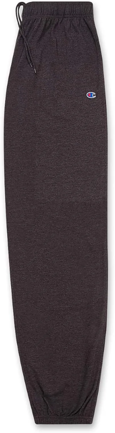 Champion Big and Tall Lightweight Sweatpants for Men - Jersey Cotton Jogger Pants Charcoal Heather