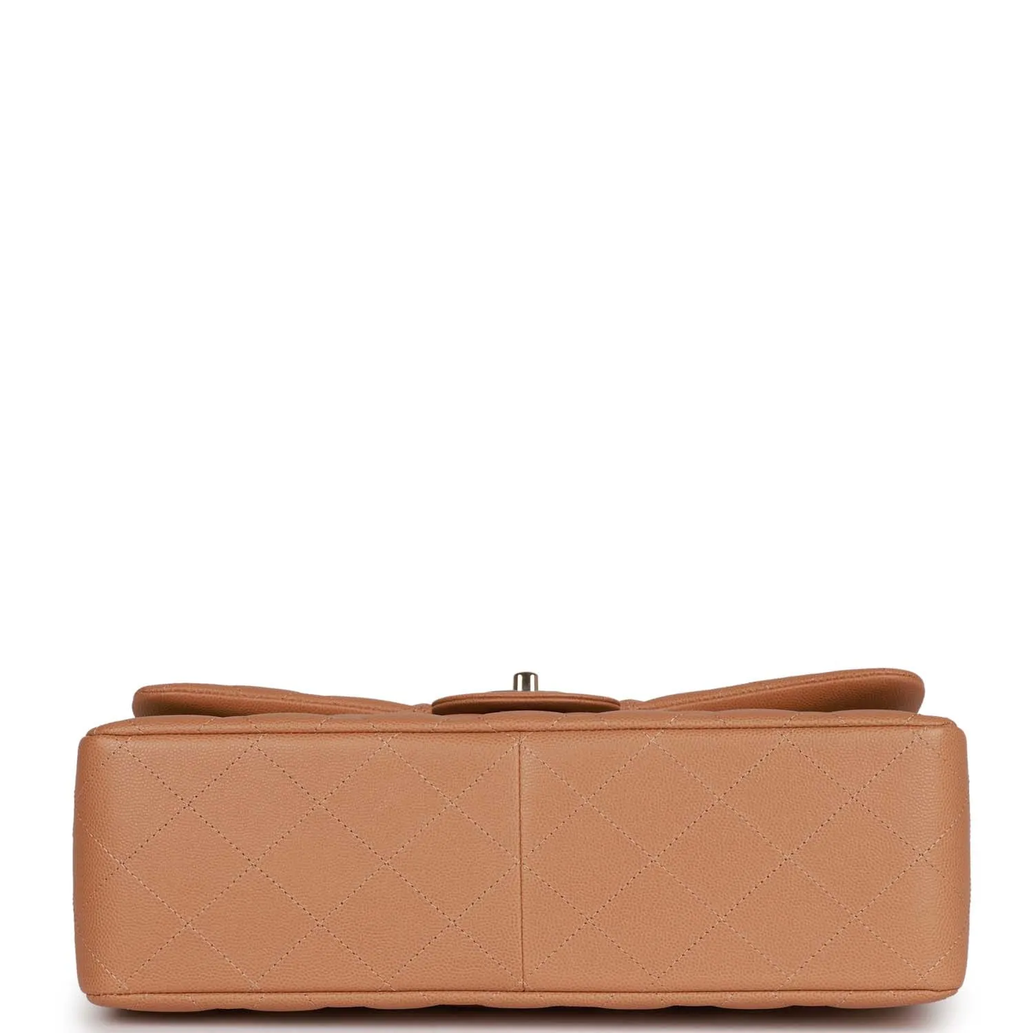 Chanel Jumbo Classic Double Flap Bag Dark Beige Caviar Gold Hardware