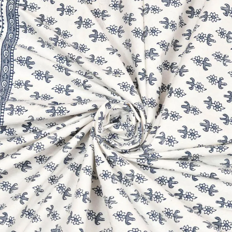 Chitra Printed Bedsheet - Grey