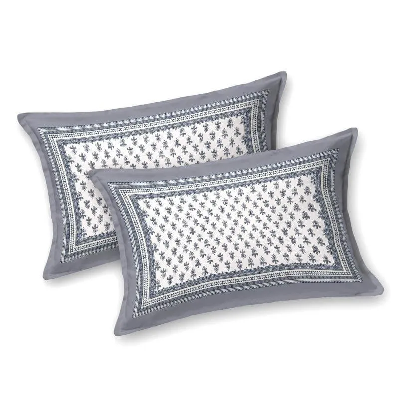 Chitra Printed Bedsheet - Grey
