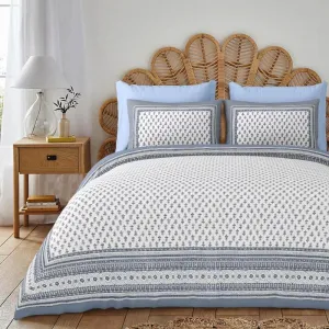 Chitra Printed Bedsheet - Grey