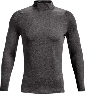 Coldgear Armour Fitted Mock Top - Men's, Charcoal Light Heather/Black, XS