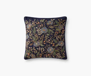 Colette Embroidered Pillow - Navy