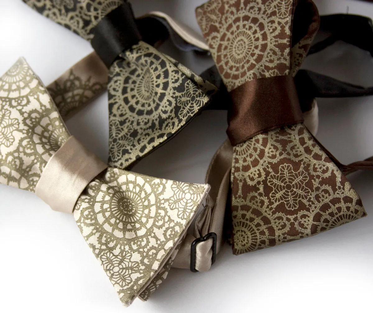Cottage Lace Bow Tie