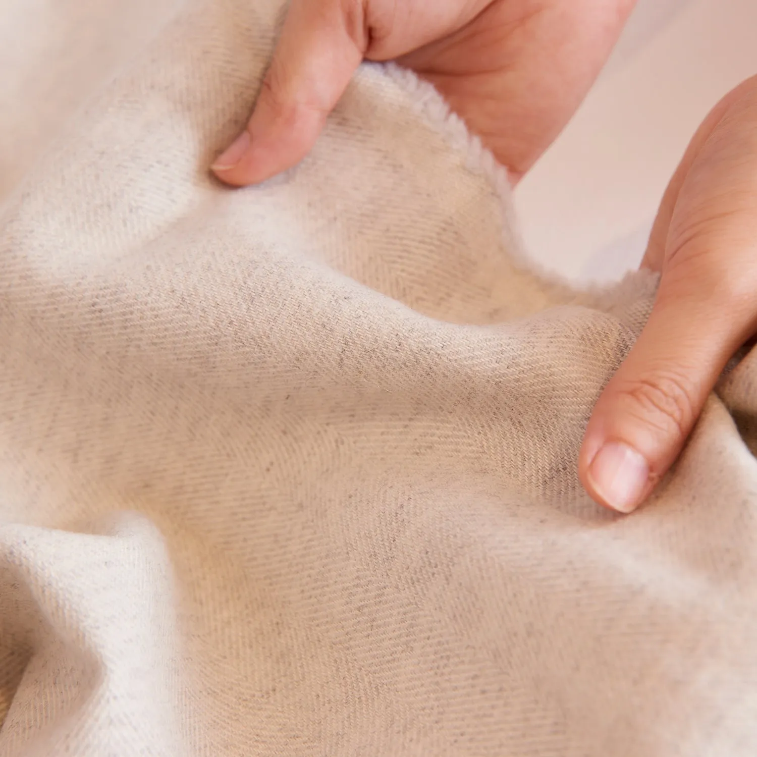 Cotton Wool Blend Brushed Herringbone TS-2024-1
