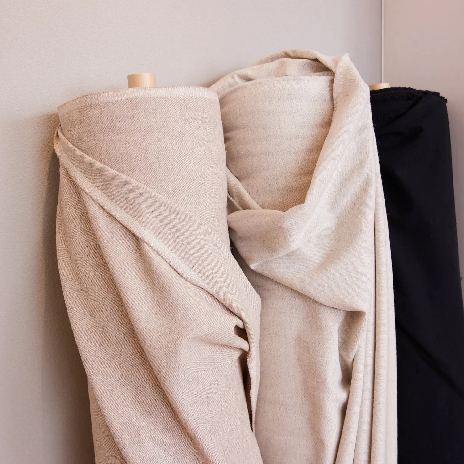 Cotton Wool Blend Brushed Herringbone TS-2024-1