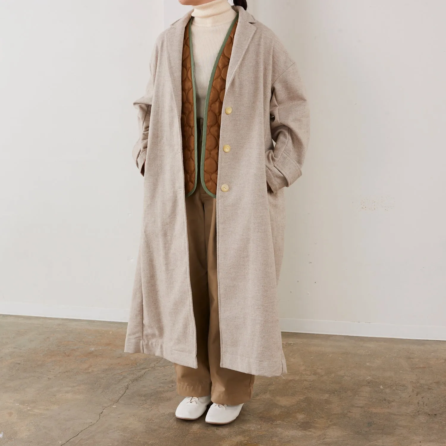 Cotton Wool Blend Brushed Herringbone TS-2024-1