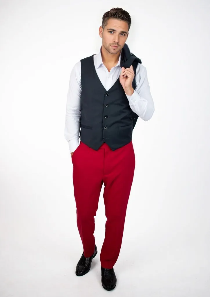 Dark Charcoal Twill Vest