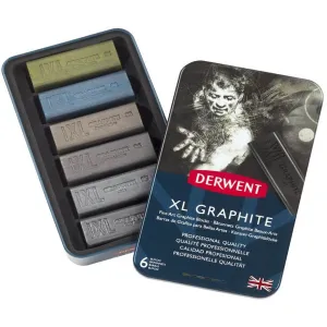 Derwent XL Graphite Blocks Multicolor, 6ct