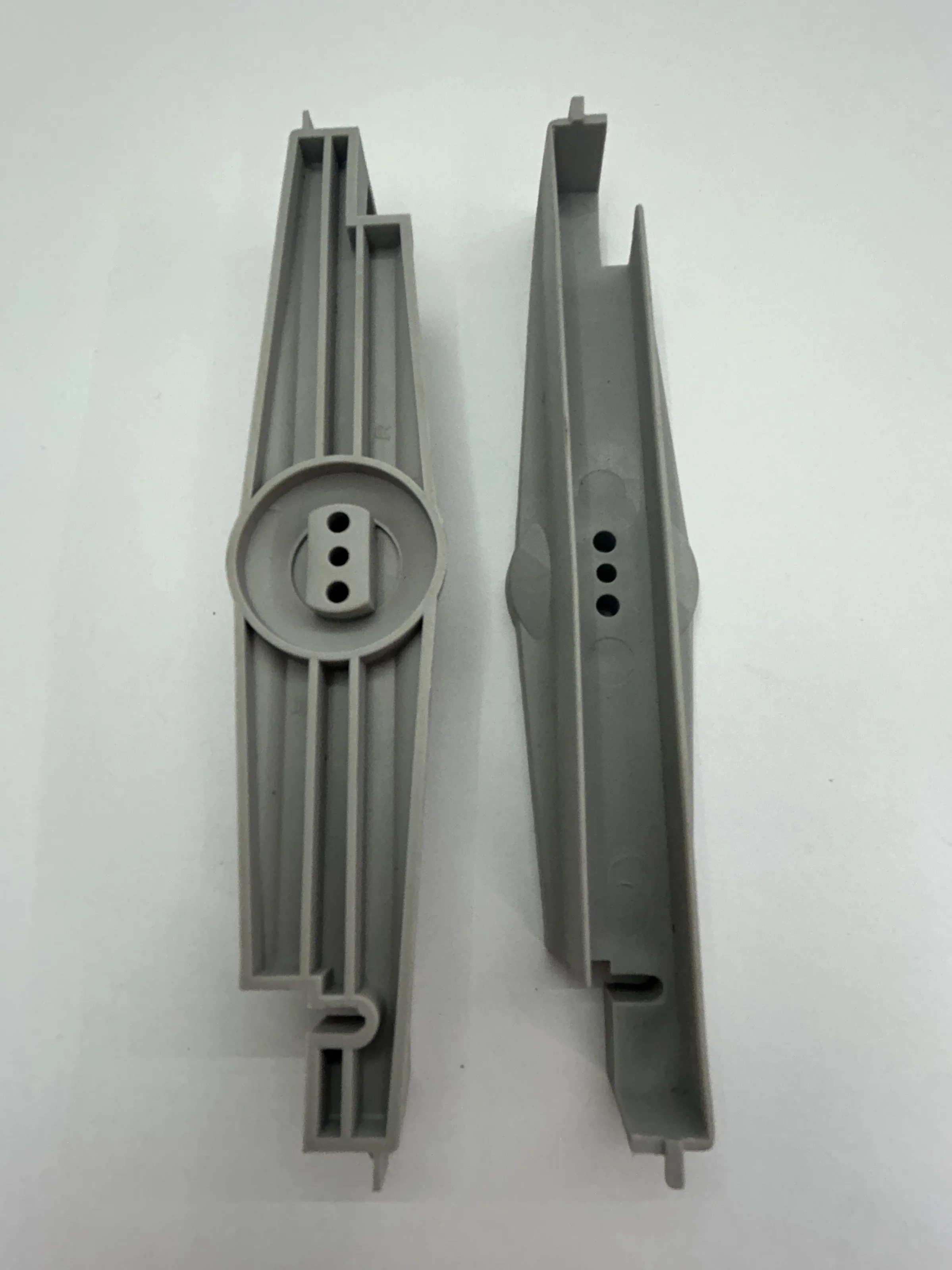 Diamond louvre clips - PAIR LH/RH - GREY - 152mm suits timber, aluminium blades