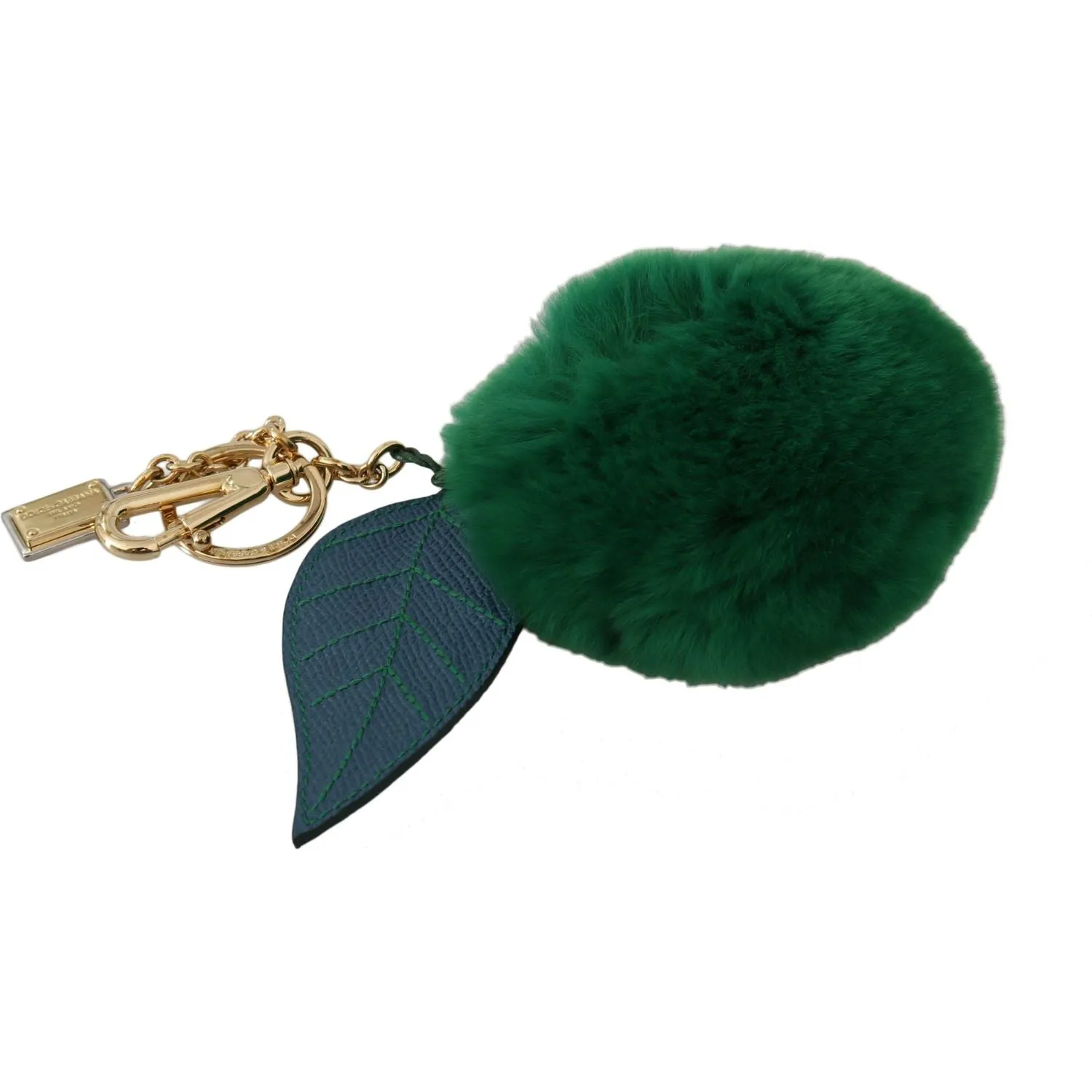 Dolce & Gabbana Elegant Tricolor Fur Ball Keychain
