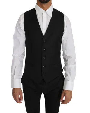 Dolce & Gabbana Men's Classic Fit Black Suit Vest