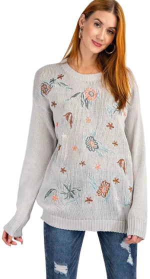 Easel Embroidered Sweater