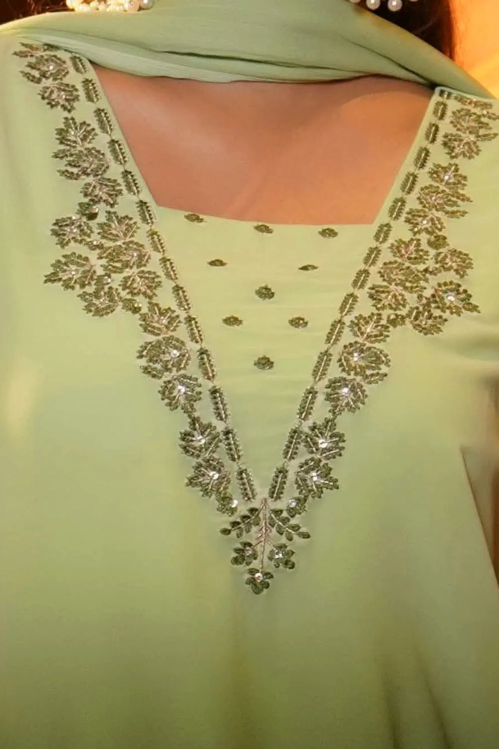 Embroidered Shaded 3 Pcs Set