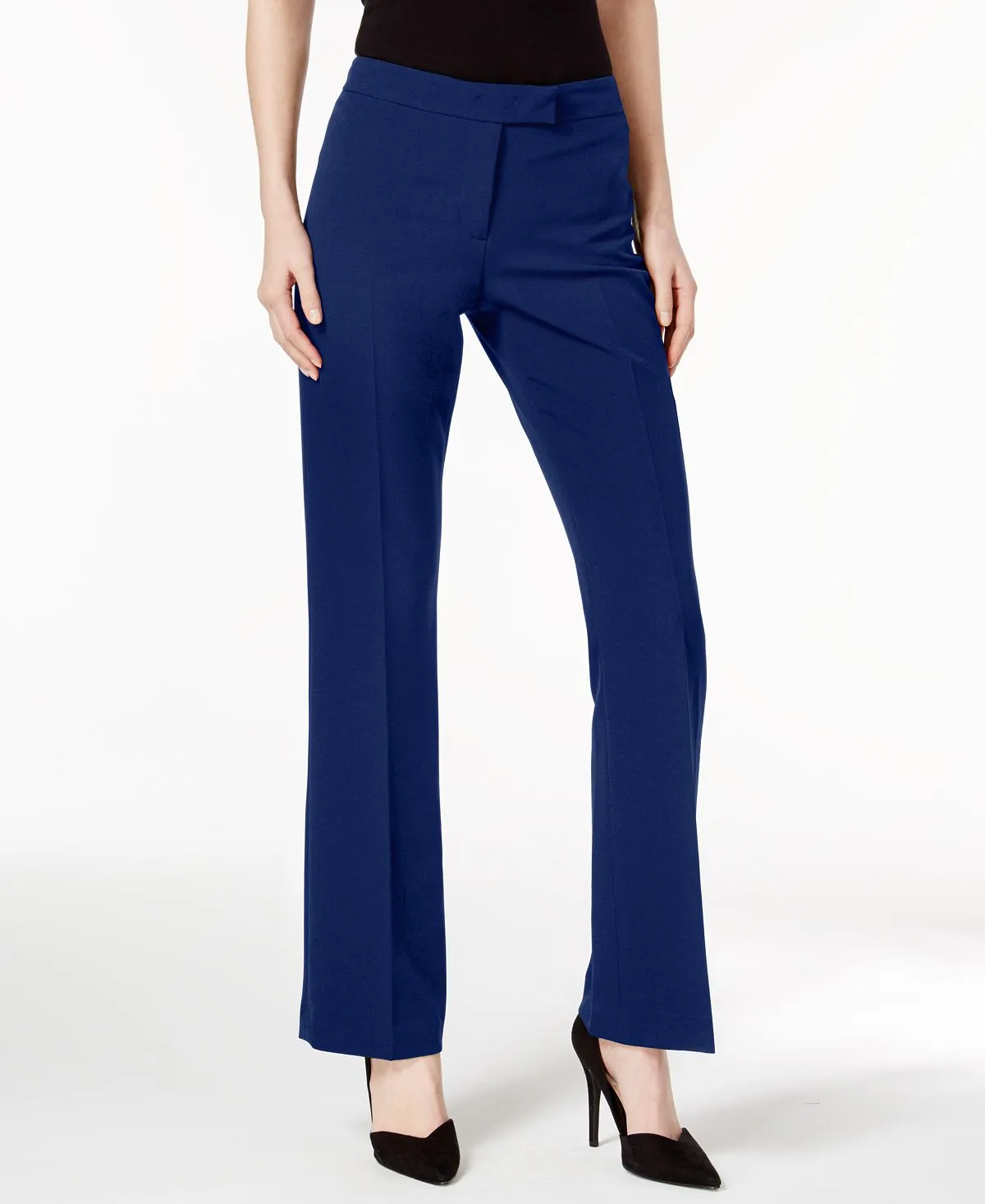 Executive collection Missy and Petite consisting of three items.  Anne Klein trouser and skirt suit, dark blue