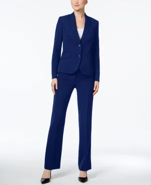 Executive collection Missy and Petite consisting of three items.  Anne Klein trouser and skirt suit, dark blue