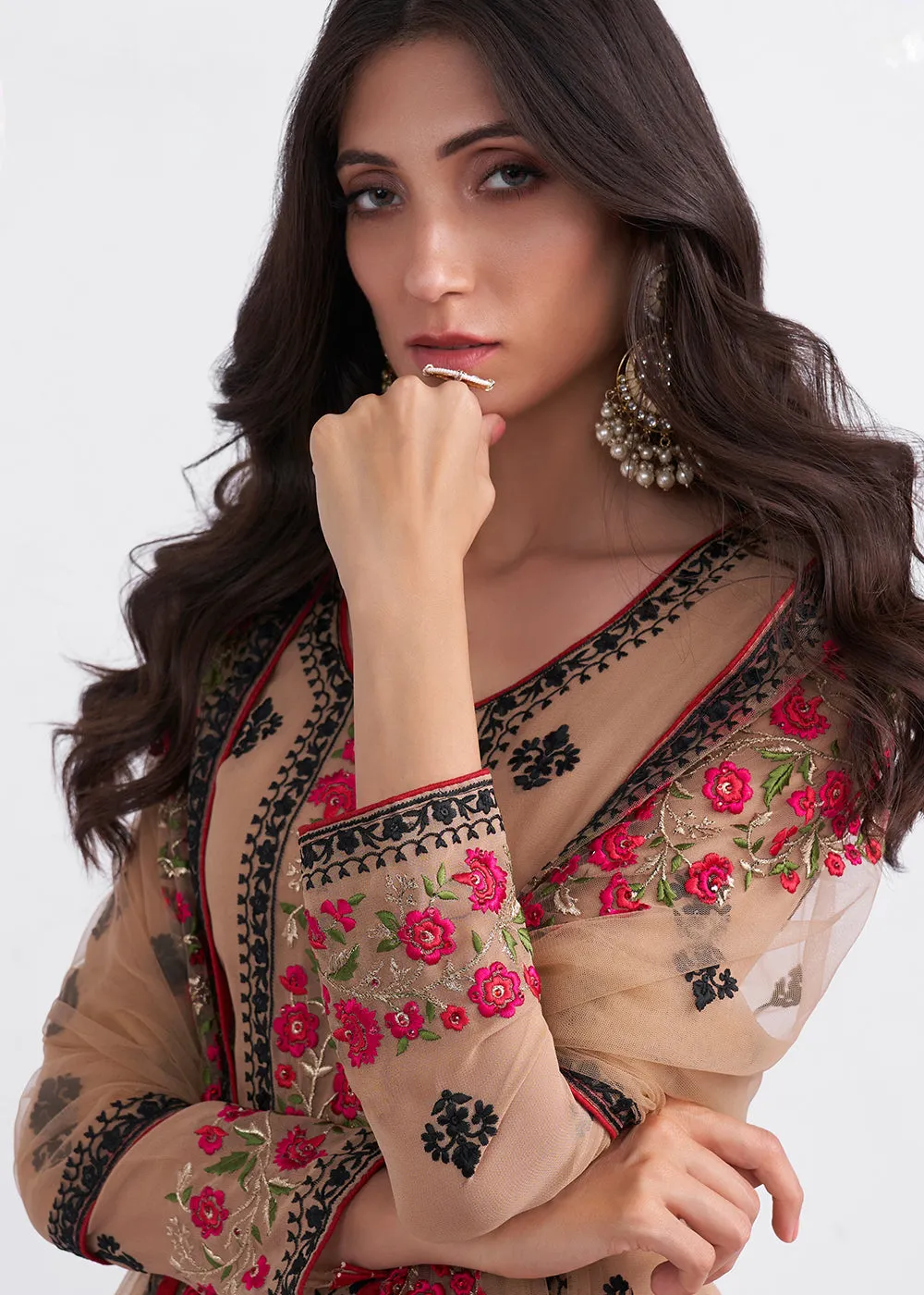 Fancy Heavenly Beige Eid Festive Salwar Suit