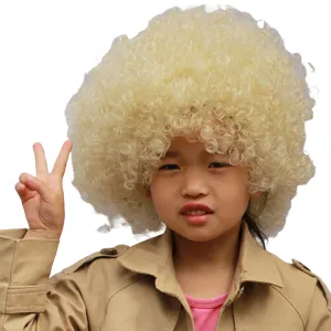 Fancydresswale Beige Wig Colorful Unisex Party Prop Wigs for Kids and Adults -Beige
