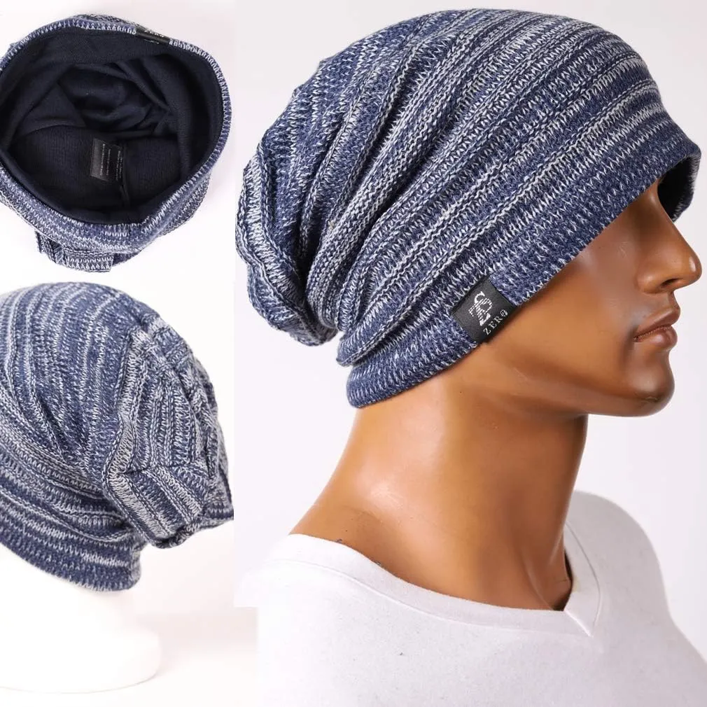 FORBUSITE Mens Slouchy Long Oversized Beanie Knit Cap for Summer Winter B08