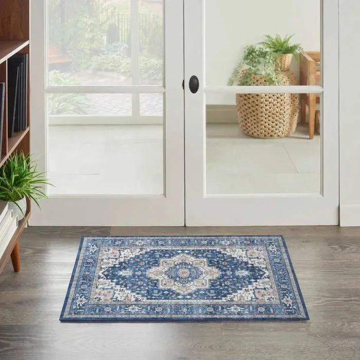 Fulton FUL10 Navy/Ivory Area Rug