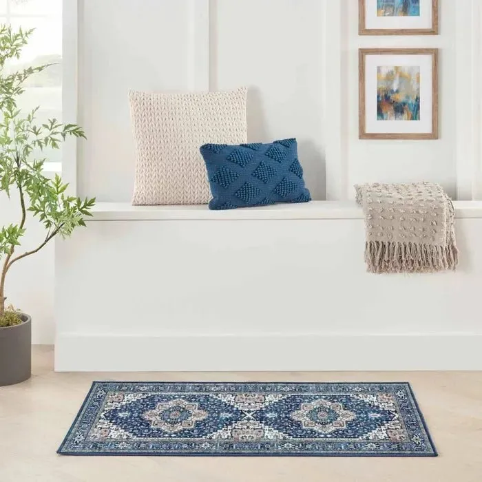 Fulton FUL10 Navy/Ivory Area Rug