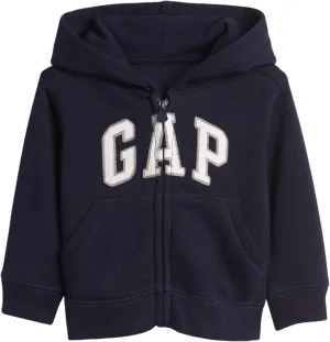 GAP Baby Boys' Playtime Favorites Logo Full Zip Hoodie Hooded Sweatshirt