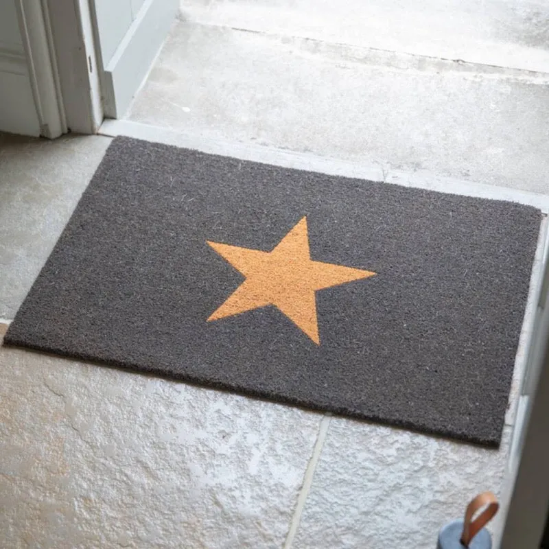 Garden Trading Star Coir Charcoal Doormat