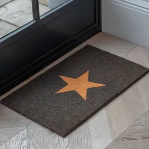 Garden Trading Star Coir Charcoal Doormat