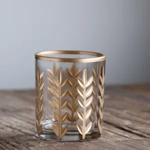 Golden Leaf Votive Holder